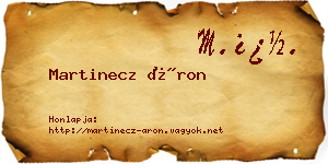 Martinecz Áron névjegykártya